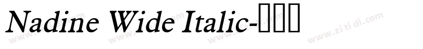Nadine Wide Italic字体转换